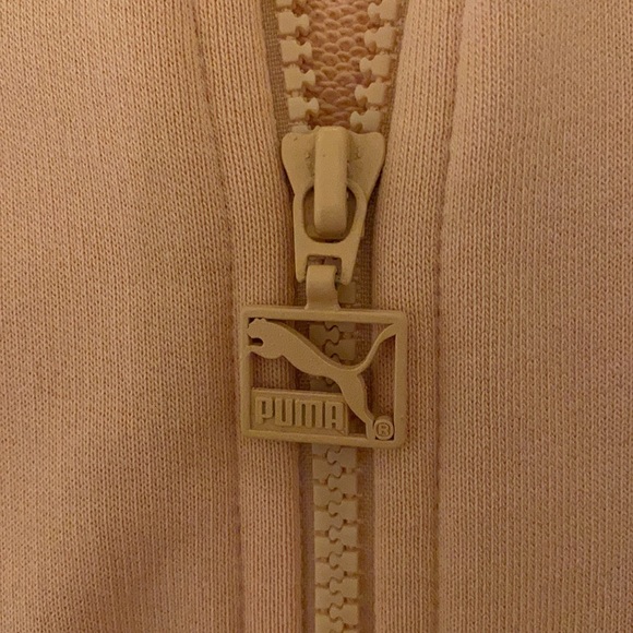 NWT Puma track jacket with zipper pink sand & white in color men size Large - Picture 3 of 10